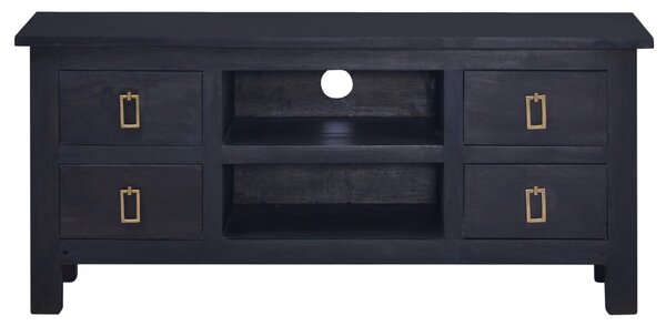 TV Cabinet Light Black Coffee 100x30x45 cm Solid Mahogany Wood