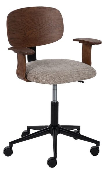 Office Chair Brown Black Beige 60 x 60 x 89 cm