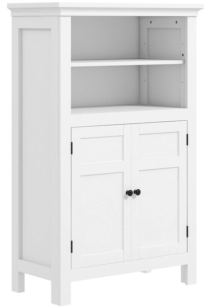 HOMCOM Multi-Storage Modern Bathroom Cabinet - White Aosom UK