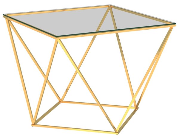 Coffee Table Gold 80x80x45 cm Stainless Steel