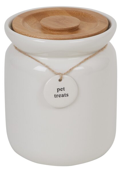 Hang Tag Pet Treat Jar Cream