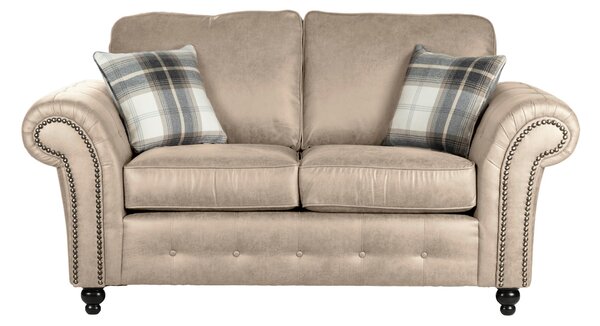 Oakland Soft Faux Leather 2 Seater Sofa Beige