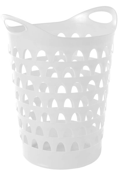 Strata Tall Flexi Laundry Basket - White