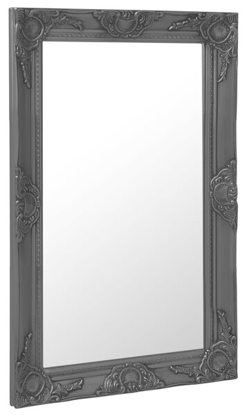 Wall Mirror Baroque Style 50x80 cm Black