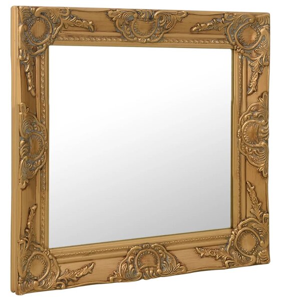 Wall Mirror Baroque Style 50x50 cm Gold