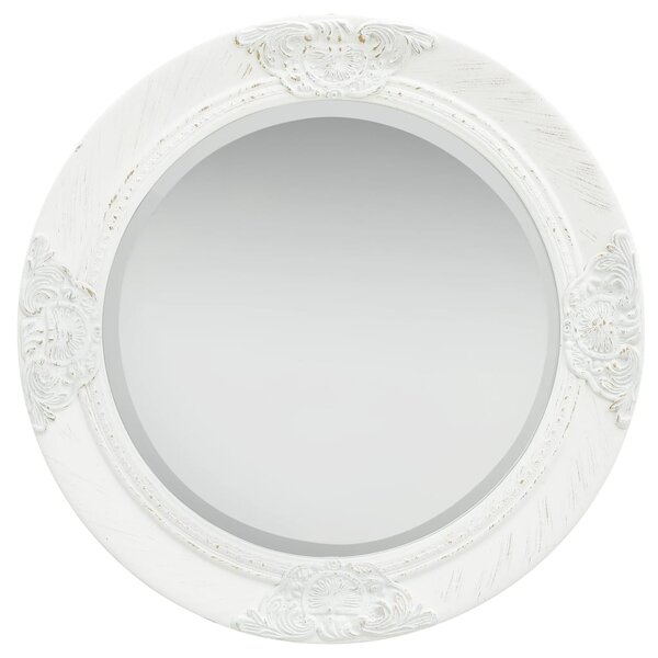 Wall Mirror Baroque Style 50 cm White