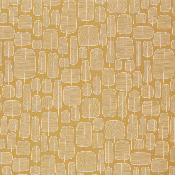 MissPrint Little Trees Curtain Fabric Yellow