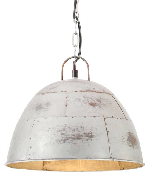 Industrial Vintage Hanging Lamp 25 W Silver Round 31 cm E27