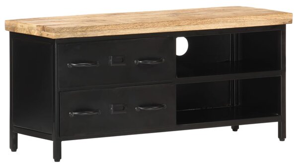 TV Cabinet 90x30x41 cm Rough Mango Wood