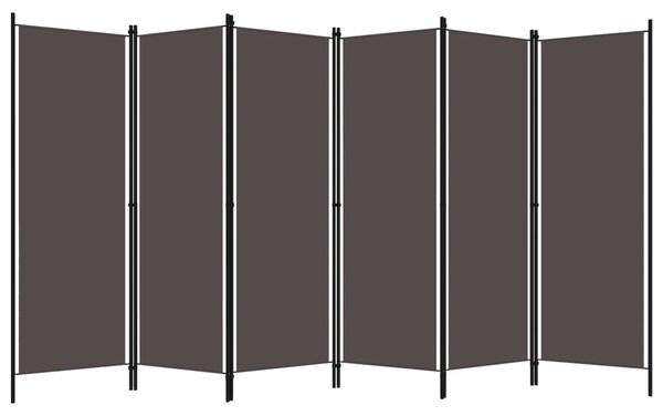 6-Panel Room Divider Anthracite 300x180 cm