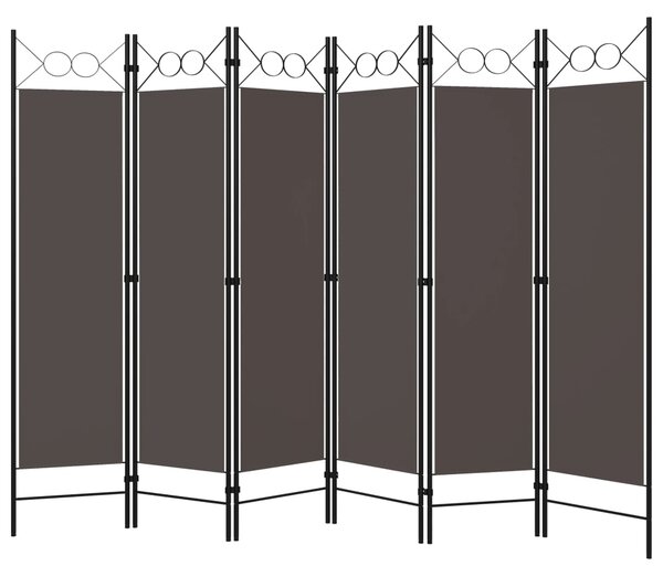 6-Panel Room Divider Anthracite 240x180 cm