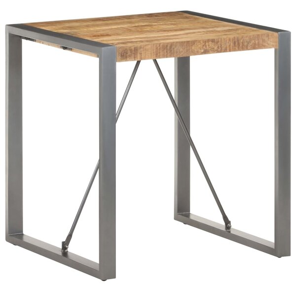 Dining Table 70x70x75 cm Solid Rough Mango Wood