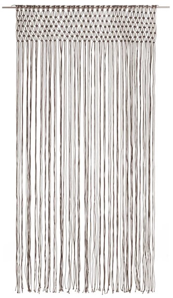 Macrame Curtain Taupe 140x240 cm Cotton