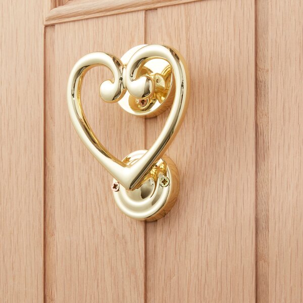 Heart Gold Door Knocker