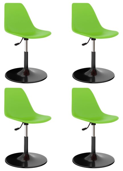 Swivel Dining Chairs 4 pcs Green PP