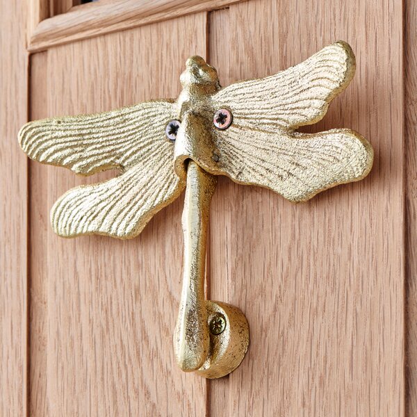 Dragonfly Gold Door Knocker