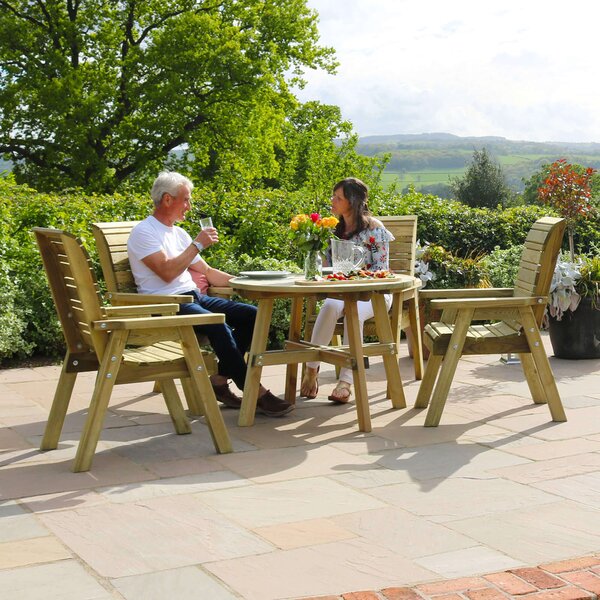 Freya 4 Seater Round Dining Set