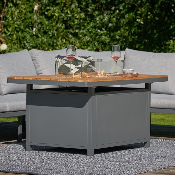 Stockholm Corner Set with Fire Pit Table