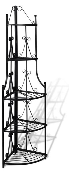 Corner Plant Rack Black