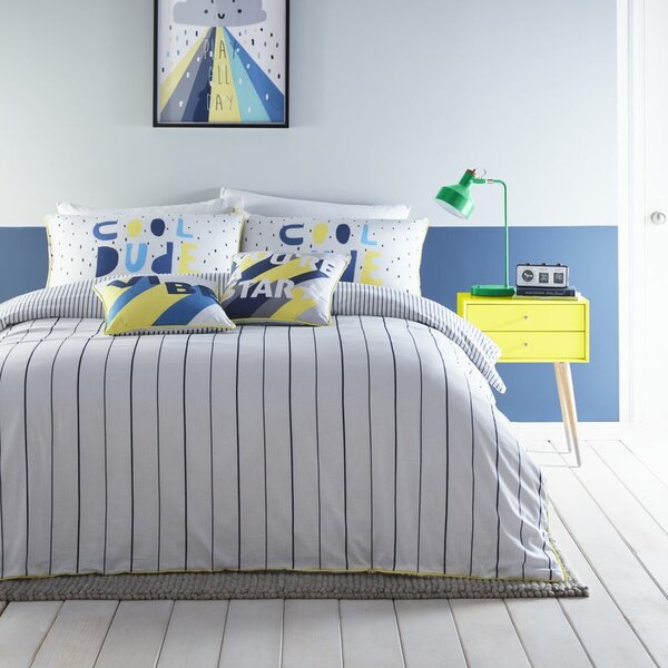 Billie Stripe Bedding Set Navy