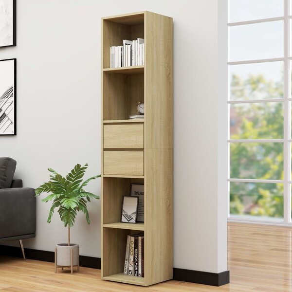 Book Cabinet Sonoma Oak 36x30x171 cm Engineered Wood