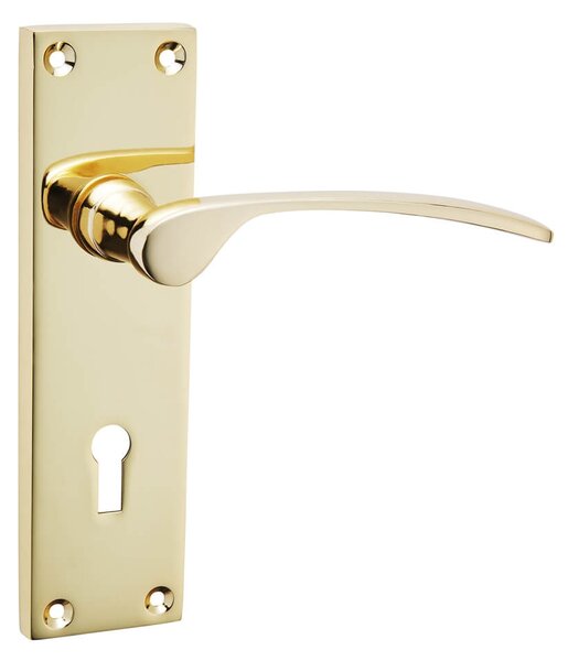 Sandleford Hartwell Lock Lever Set - Polished Brass