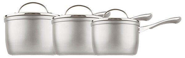Prestige Prism Induction Saucepans - Set of 3 - Silver