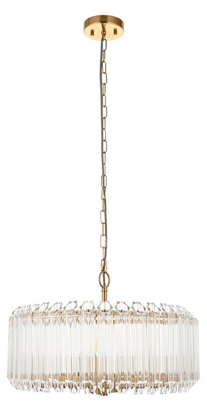Darcy 5Lt Pendant in Brushed Aged Brass