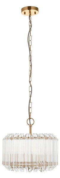 Darcy 3Lt Pendant in Brushed Aged Brass