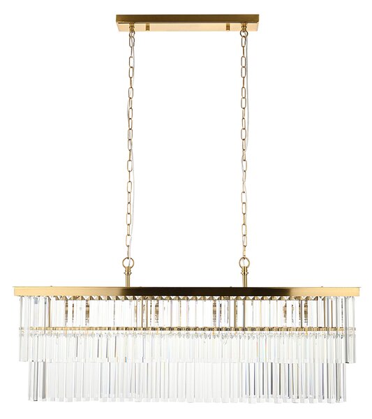 Marina 4Lt Linear Pendant in Brushed Aged Brass