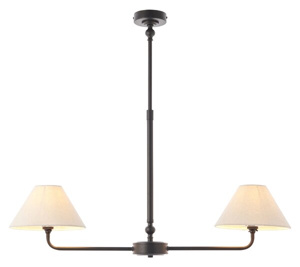 Sylvia 2Lt Linear Pendant in Matt Black