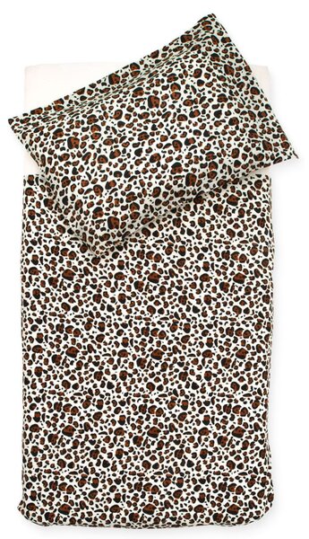 Jollein Duvet Cover with Pillowcase Leopard 100x140 cm Brown