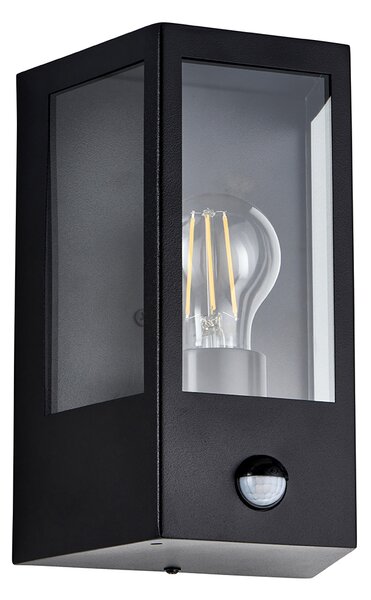 Renata Pir Wall Light in Matt Black and Glass