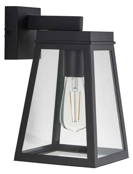 Whyte Wall Light in Textured Black and Glass