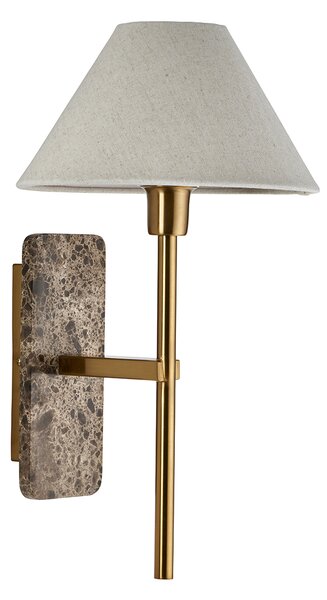 Danica Wall Light in Marble and Vintage Brass