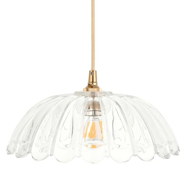 Audrey Carnation Pendant With Natural Braided Cable