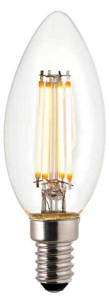 E14 Led Filament Candle Non-Dimmable in Glass and Bright Nickel
