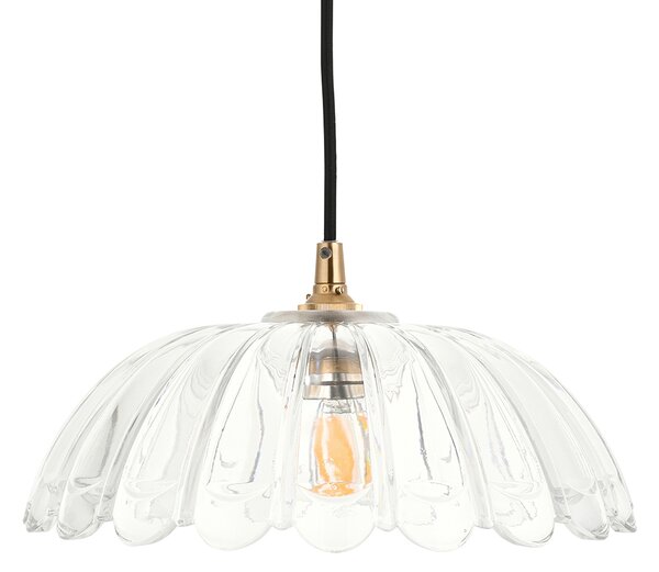 Audrey Carnation Pendant With Black Braided Cable