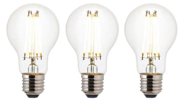 E27 Led Filament Gls - 3 Pack in Glass