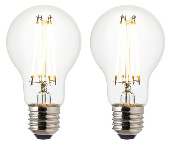 E27 Led Filament Gls - 2 Pack in Glass