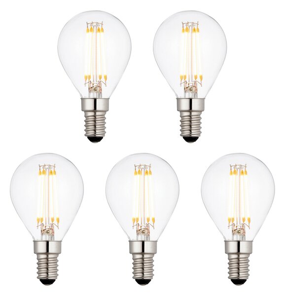 E14 Led Filament Golf - 5 Pack in Glass