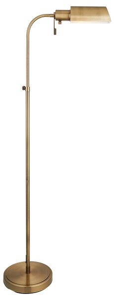 Yvonne Reader Floor Light in Antique Brass