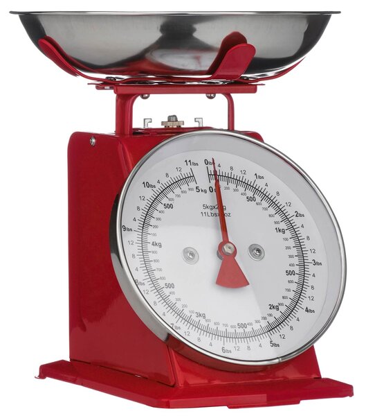 Red Standing Kitchen Scale - 5kg