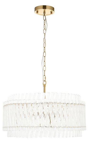 Josephine Brushed Brass and Glass 5lt Pendant