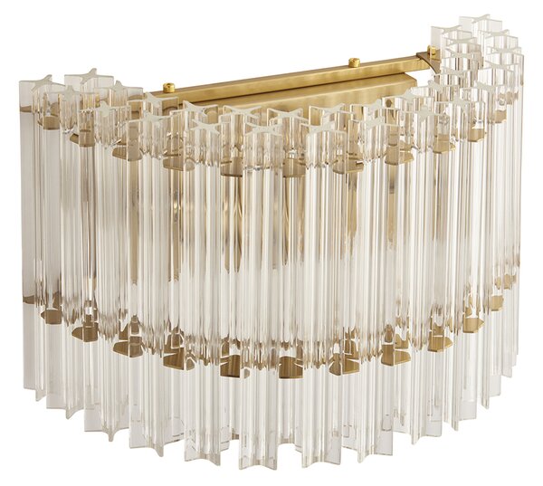Josephine Brushed Brass and Glass Wall Light