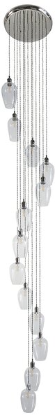Seraphina Nickel and Glass 13lt Drop Pendant