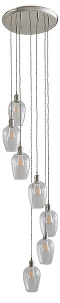 Seraphina Nickel and Glass 7lt Drop Pendant