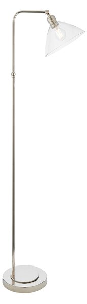Seraphina Nickel and Glass Floor Lamp