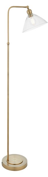 Seraphina Antique Brass and Glass Floor Lamp