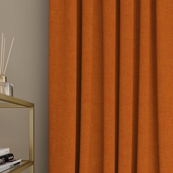 Saluzzo Made to Measure Curtains Rust Brown